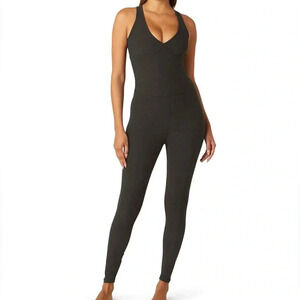 Beyond Yoga Spacedye gray Daring bodysuit Small